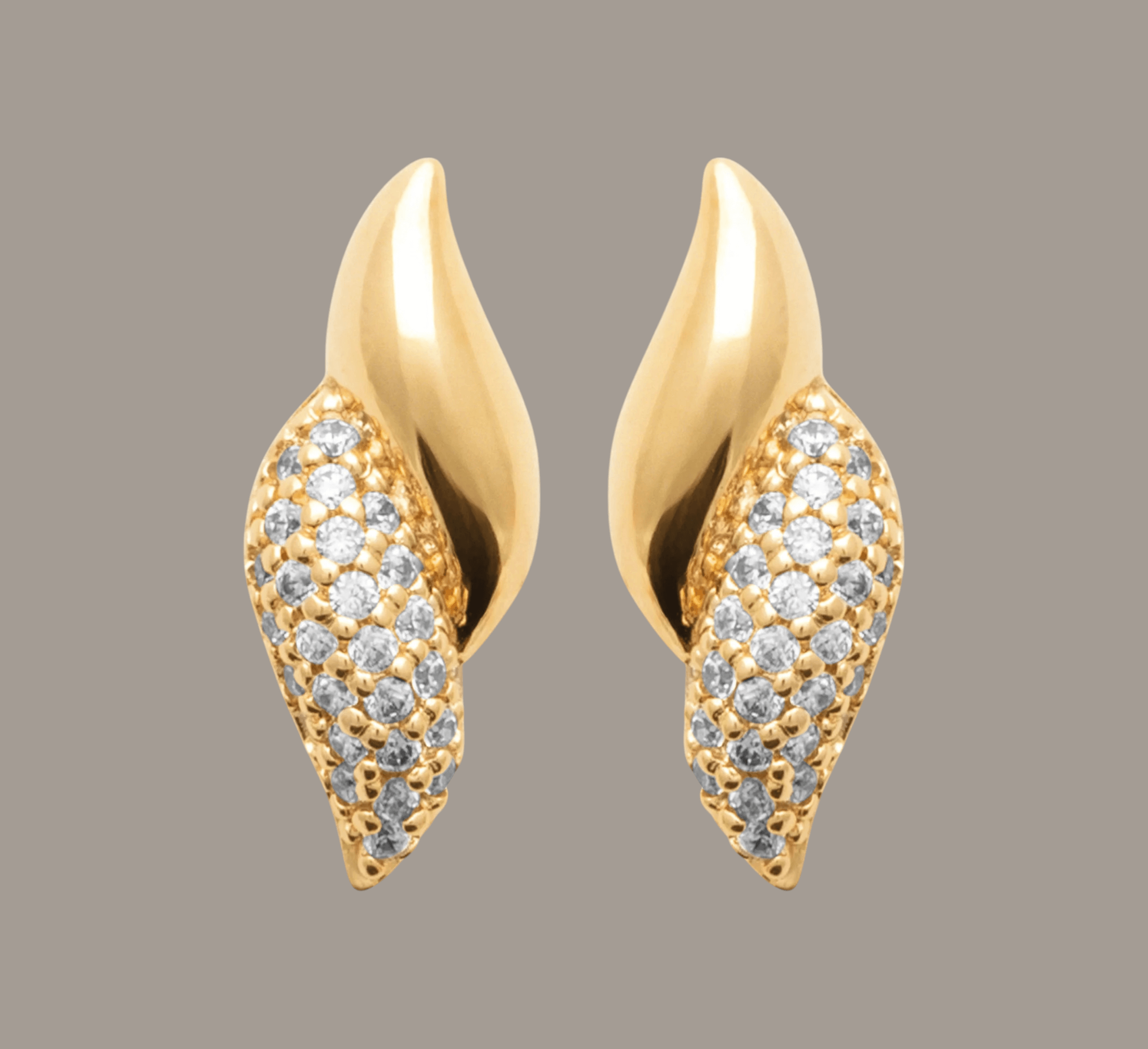 Soft Twisted Studs Stone-Set