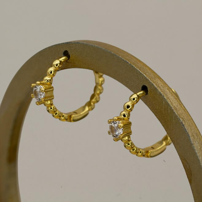 Beaded Huggie Earring