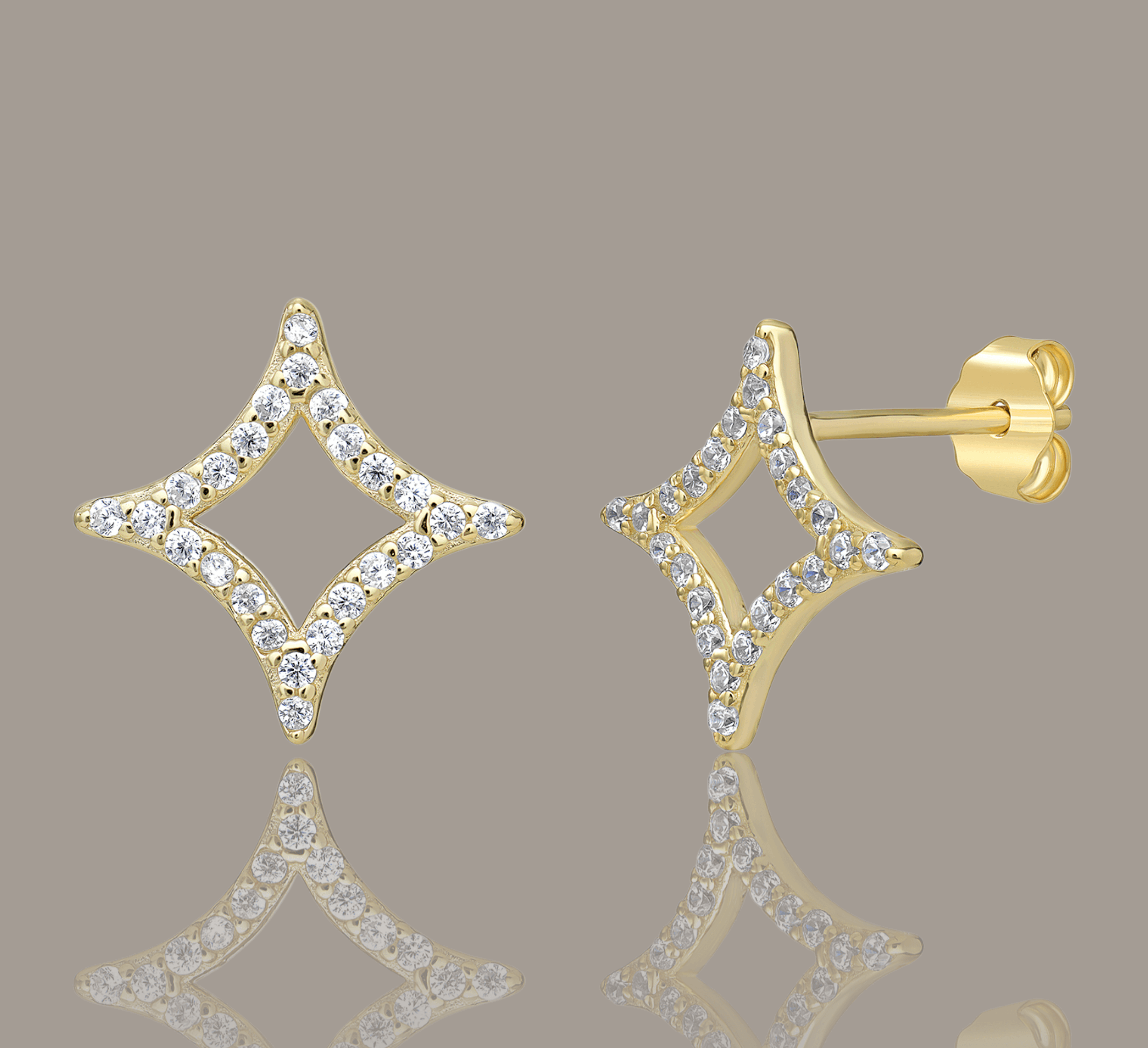 Star Stone-Set Earrings