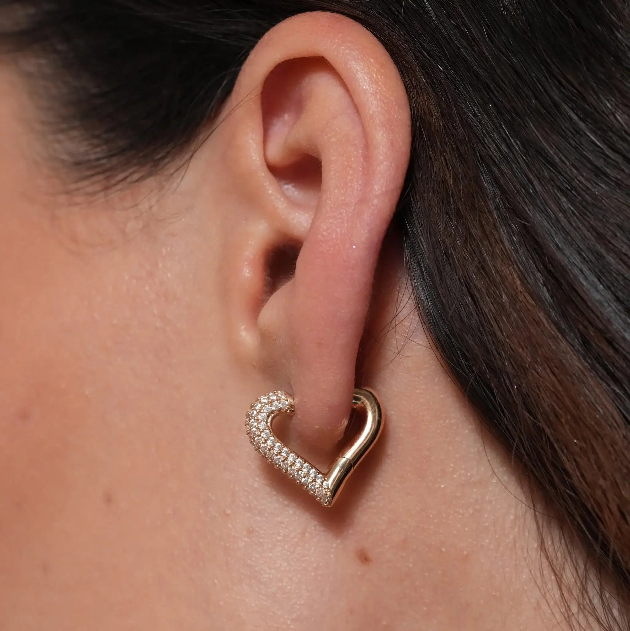 Heart Shaped Hinged Earring