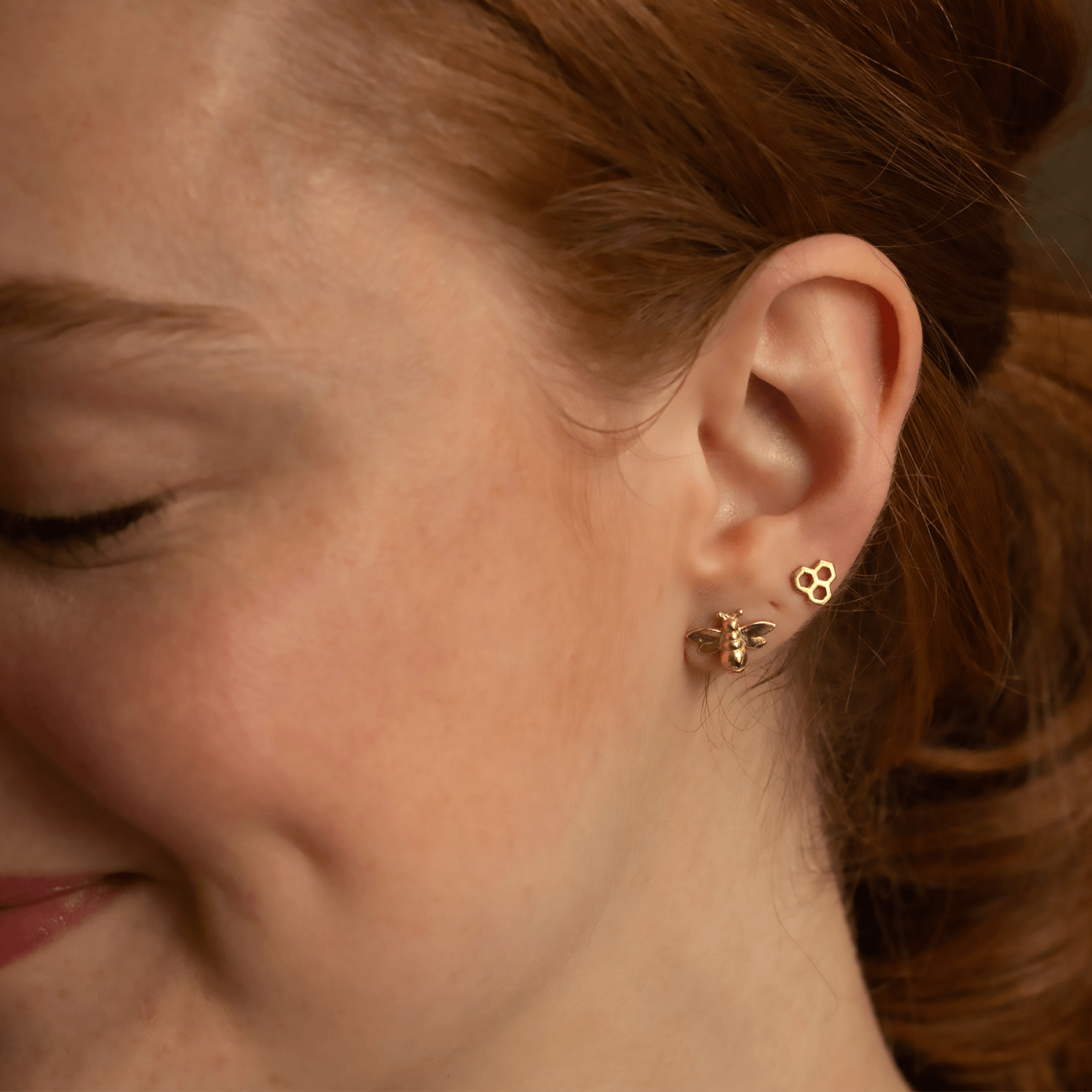Bee Studs - Neil Rayment Goldsmiths
