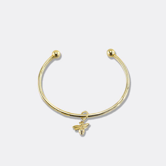Bee Alive: 18ct Yellow Gold Plated Bee Bangle