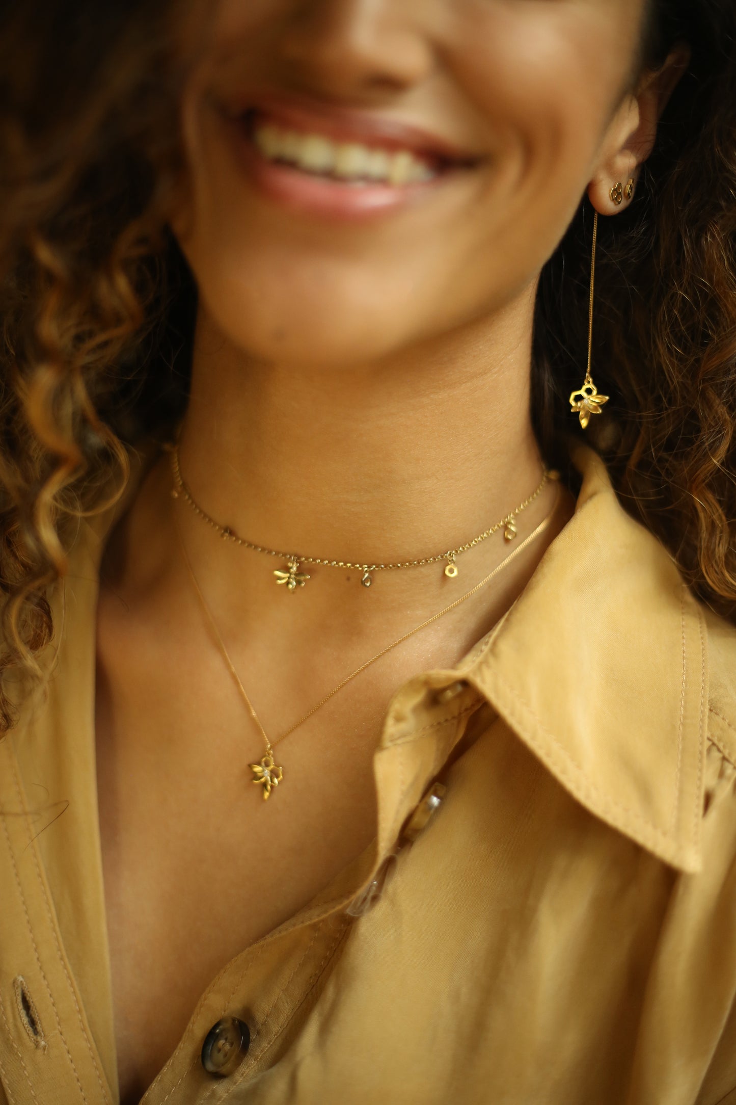 Bee Alive: 18ct Yellow Gold Plated Bee Choker