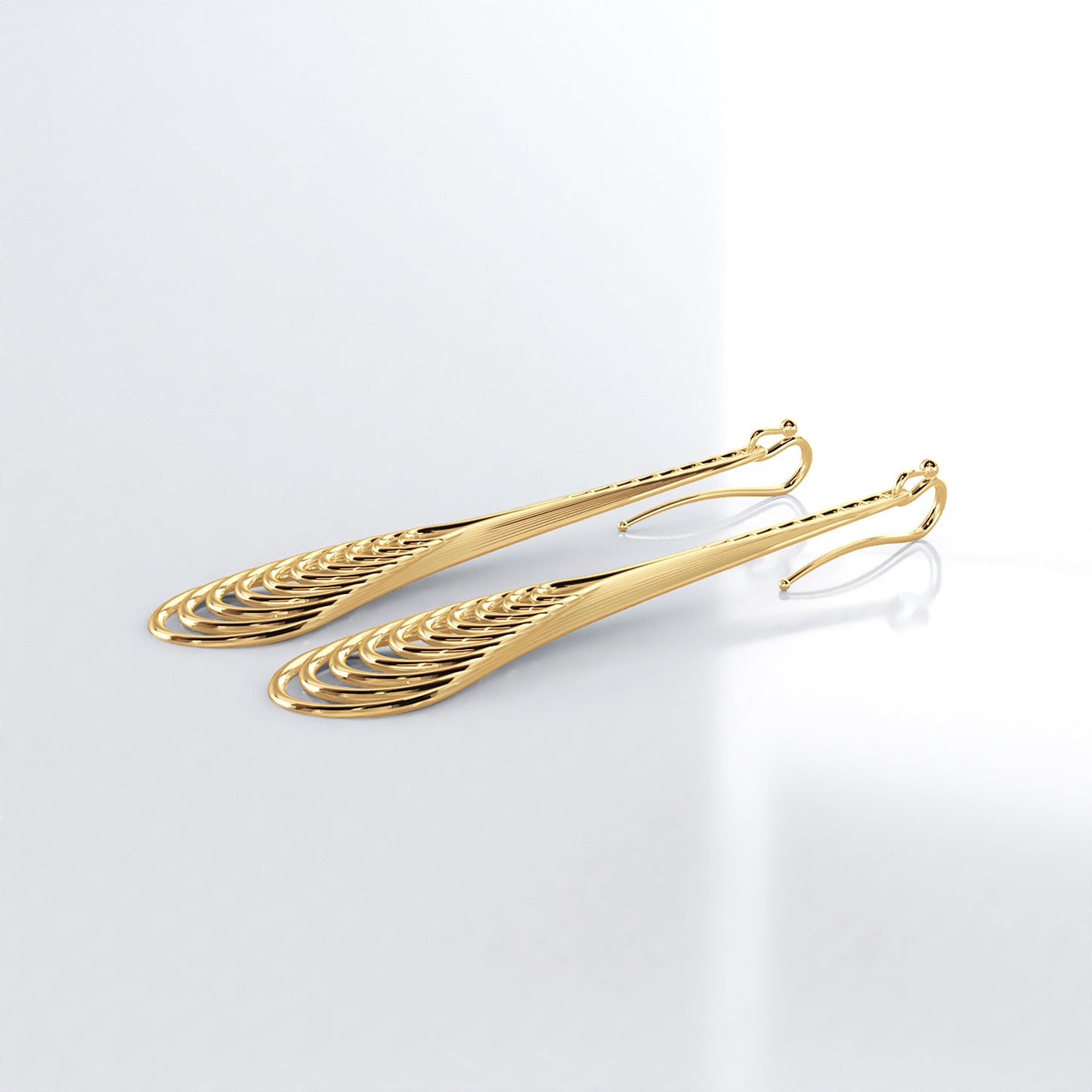 Beginning: 18ct Yellow Gold-Plated Sterling Silver Drop Earrings