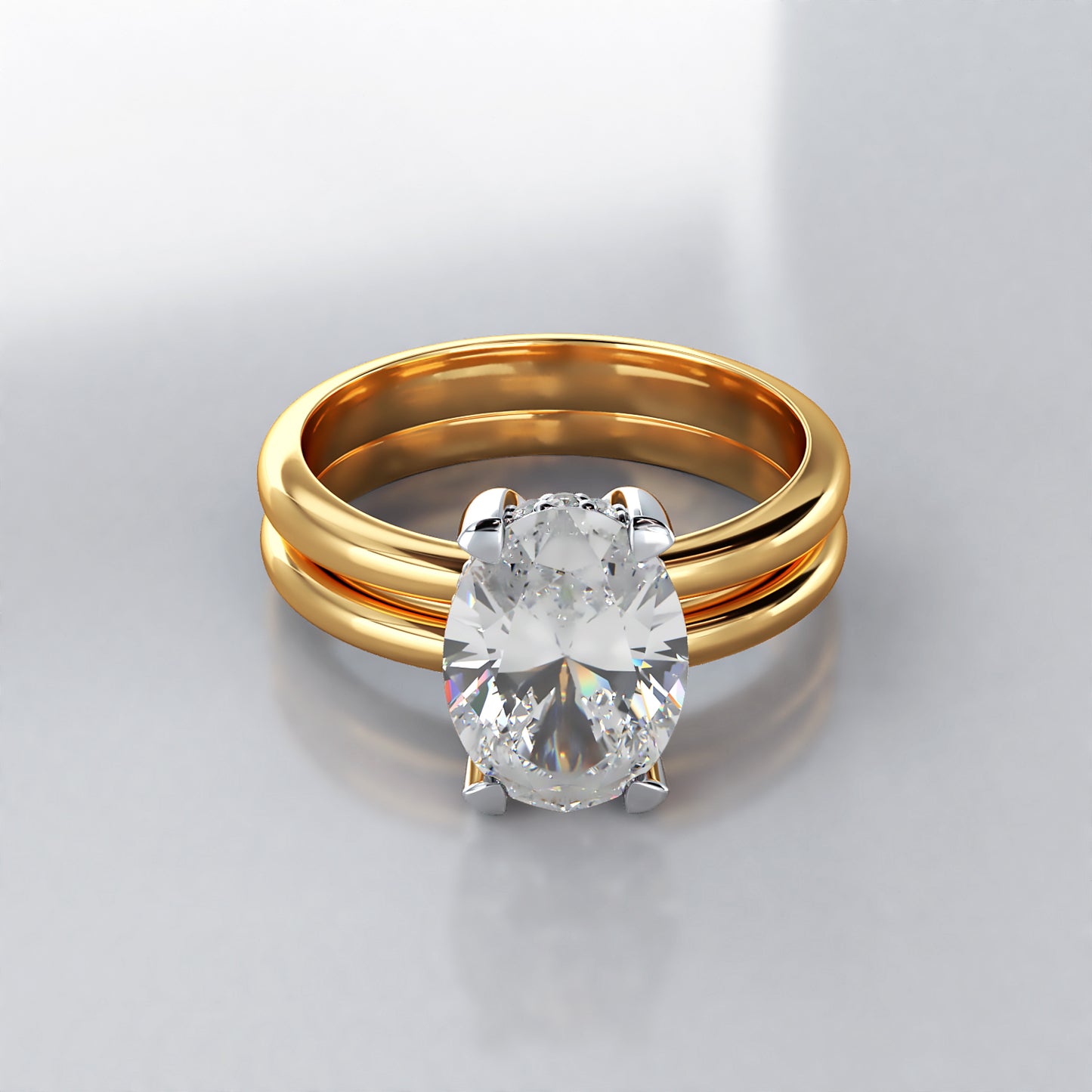 Delicate Collection: 18ct Yellow gold fitted wedding band