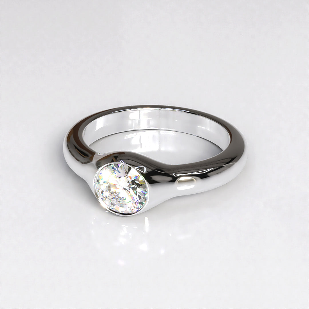 Simplicity: 1ct Diamond Platinum Engagement