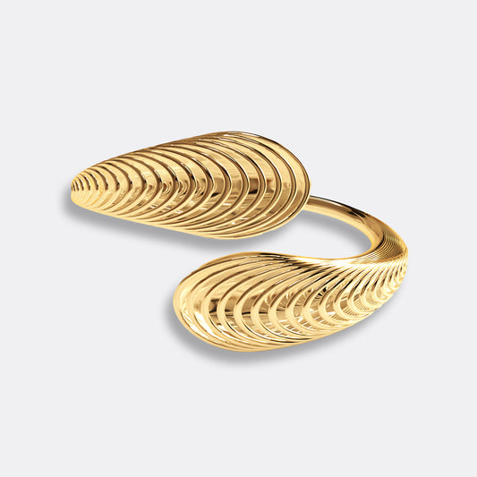 Beginning: 18ct Yellow Gold-Plated Sterling Silver Bangle