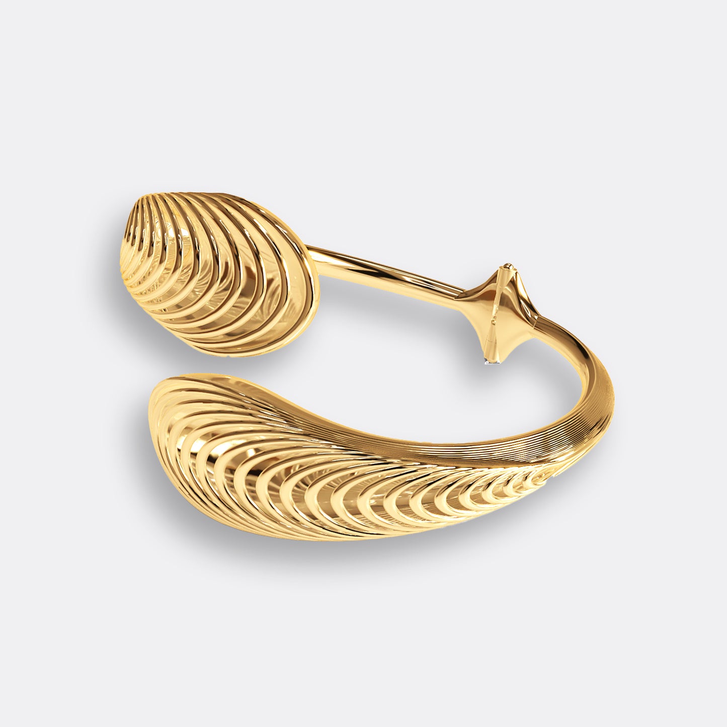 Beginning: 18ct Yellow Gold-Plated Sterling Silver Bangle