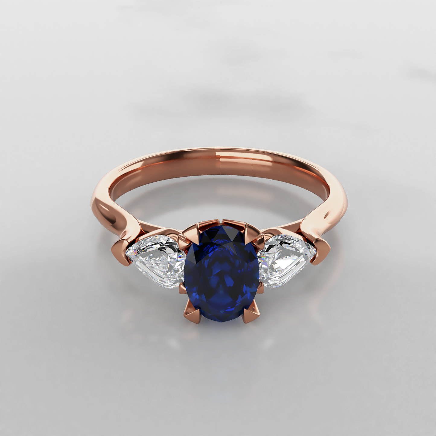 Blue Reverie: Vintage Trilogy Engagement Ring