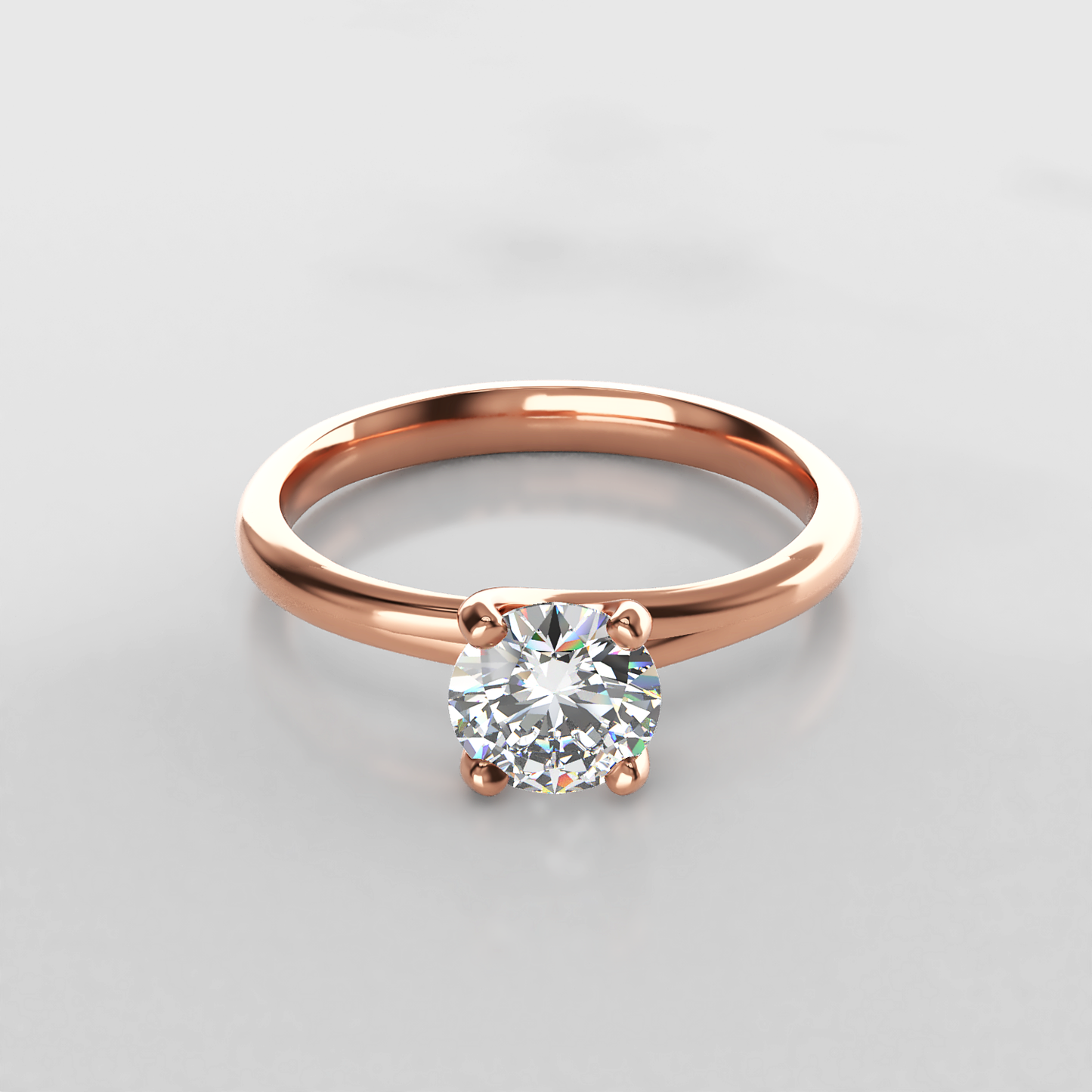 Timeless: Cathedral Set Solitaire Diamond Engagement Ring