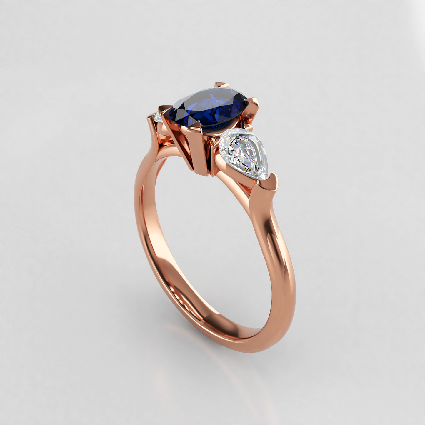 Blue Reverie: Vintage Trilogy Engagement Ring