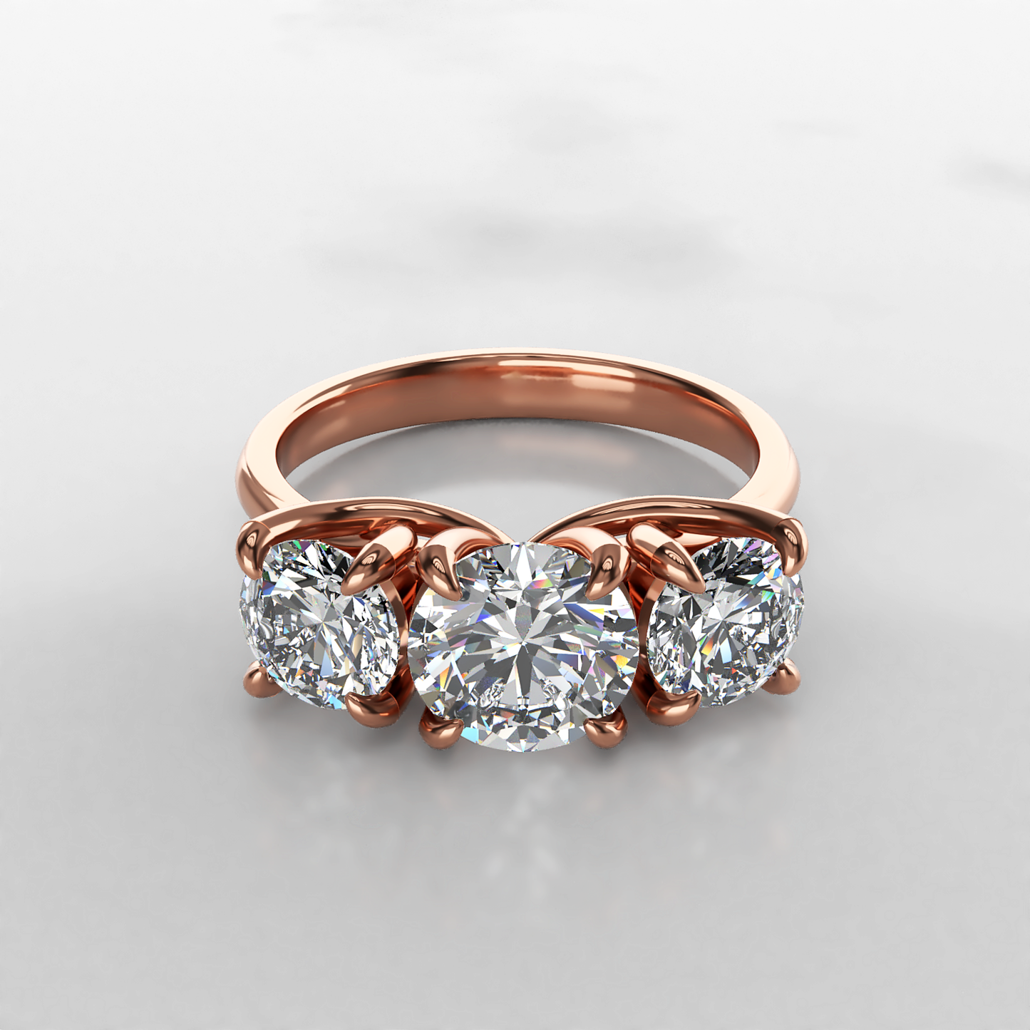 Incandescent:  Vintage Diamond Trilogy Engagement Ring