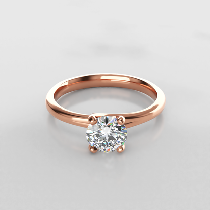 Timeless: Cathedral Set Solitaire Diamond Engagement Ring