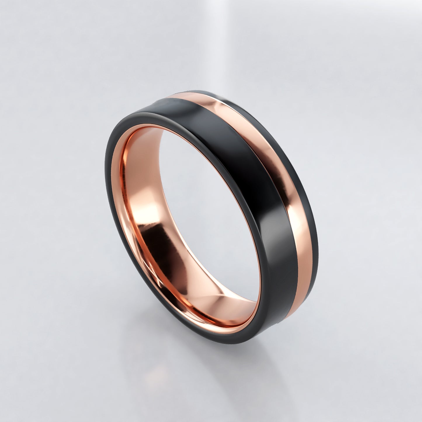 Elkan: Men's Two Tone Wedding Band