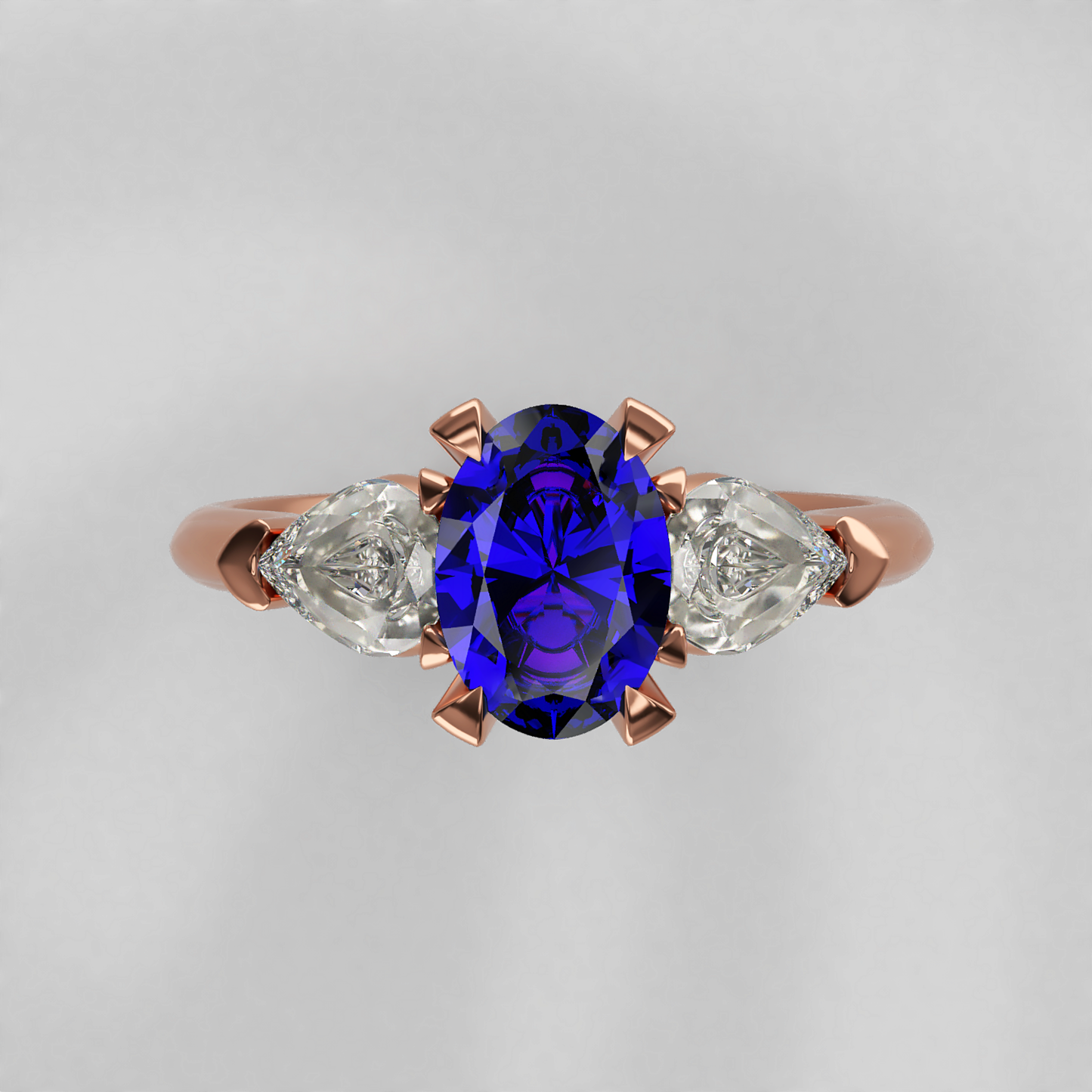 Blue Reverie: Vintage Trilogy Engagement Ring - Neil Rayment Goldsmiths