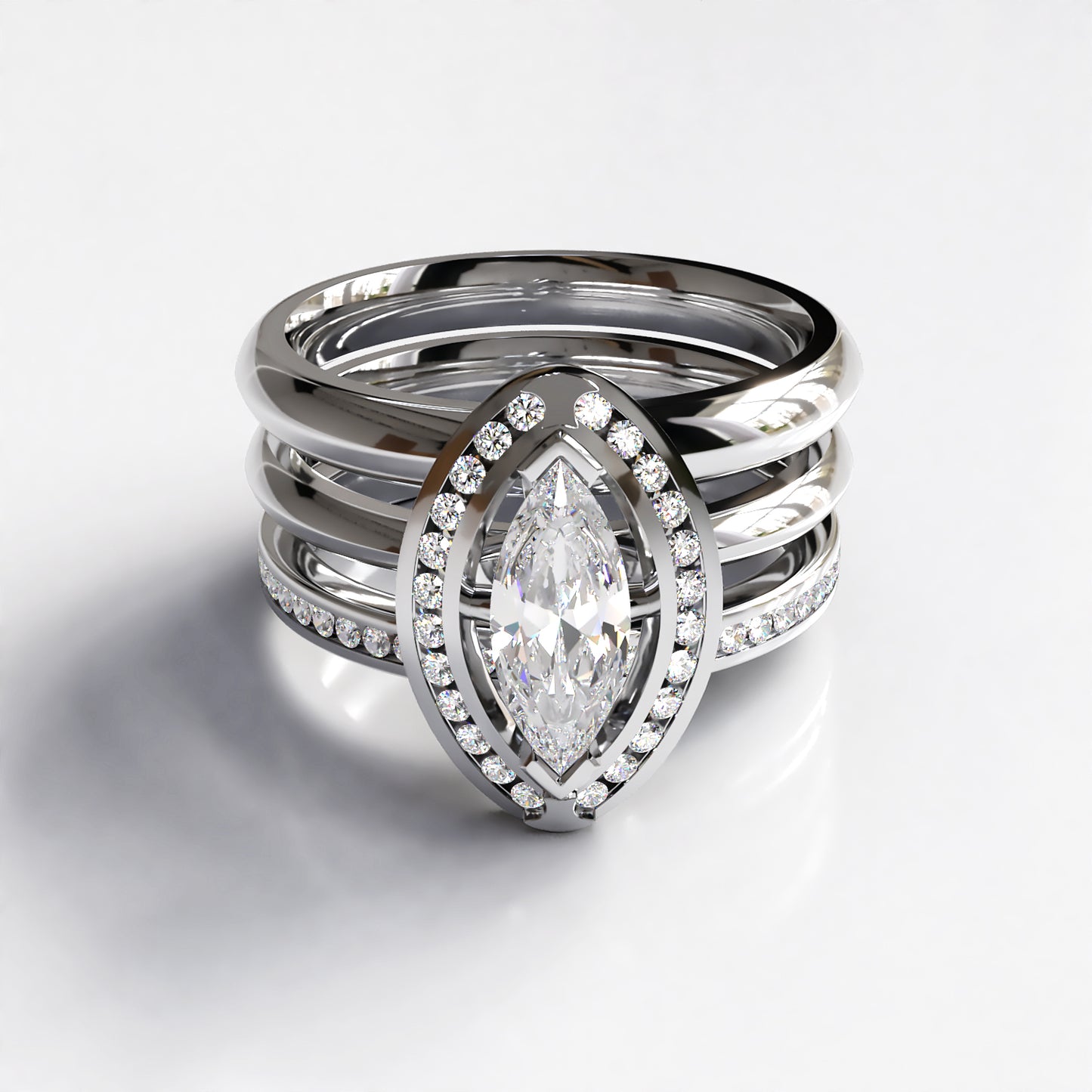 Ethereal: 18ct White Gold Diamond Set Eternity Ring