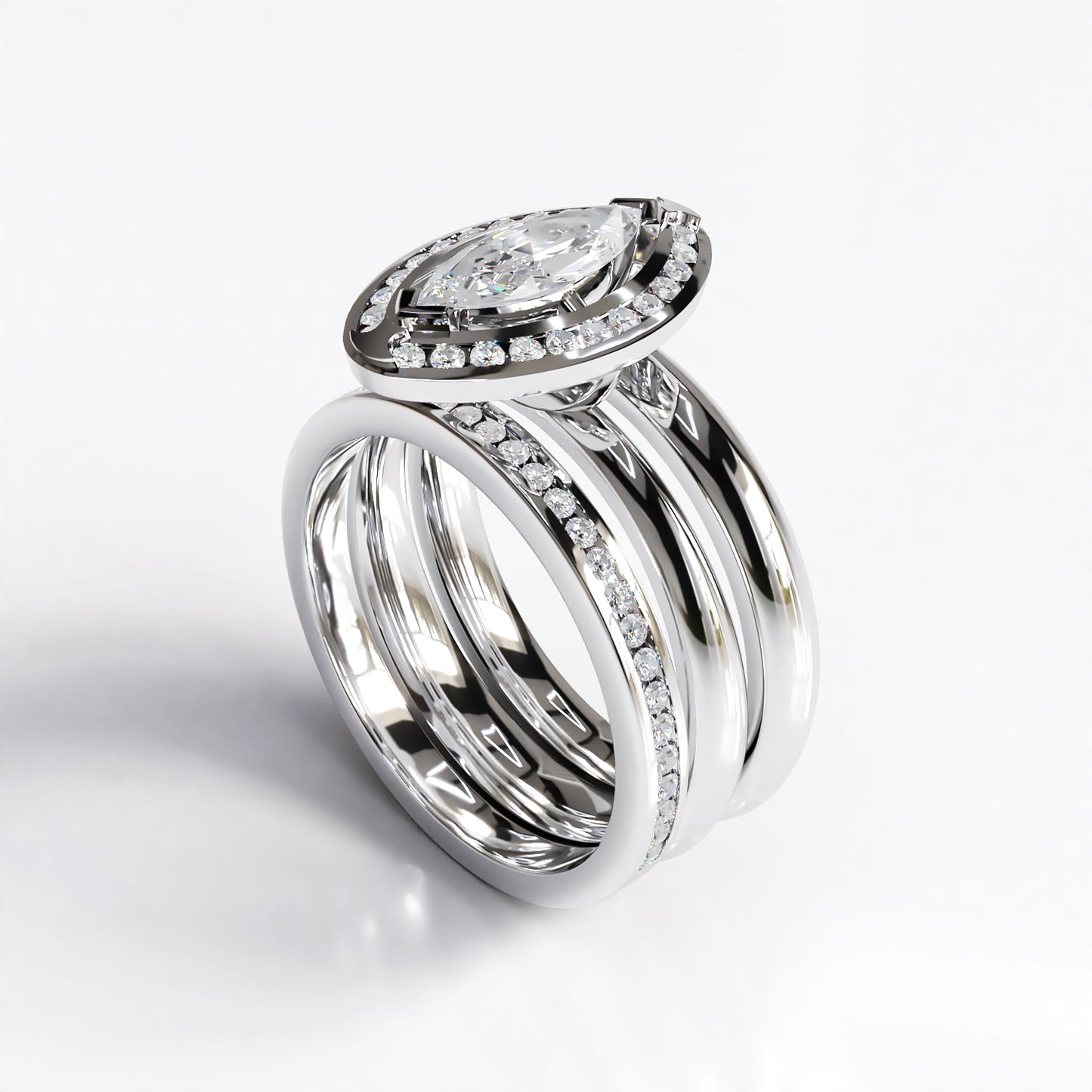 Ethereal: 18ct White Gold Diamond Set Eternity Ring