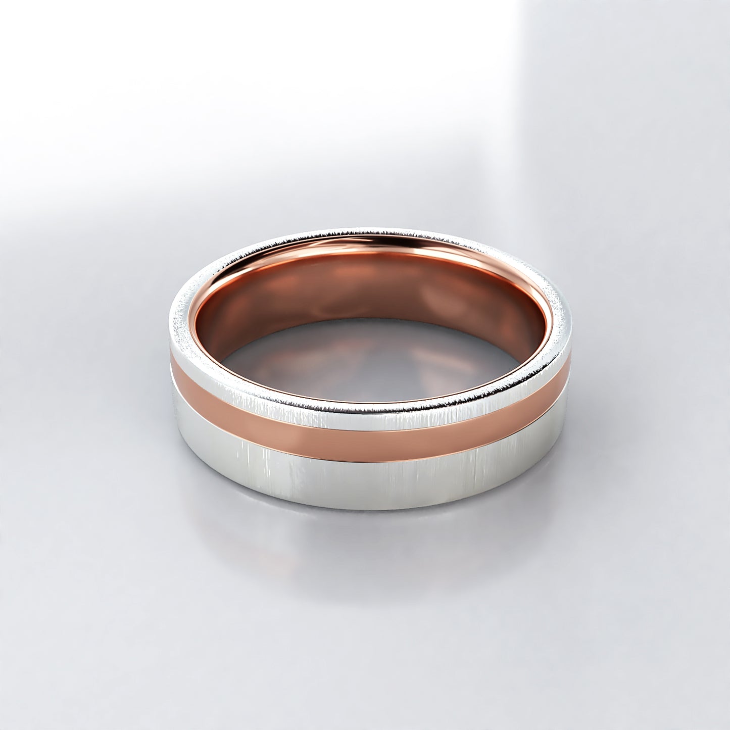 Elkan: Men's Two Tone Wedding Band