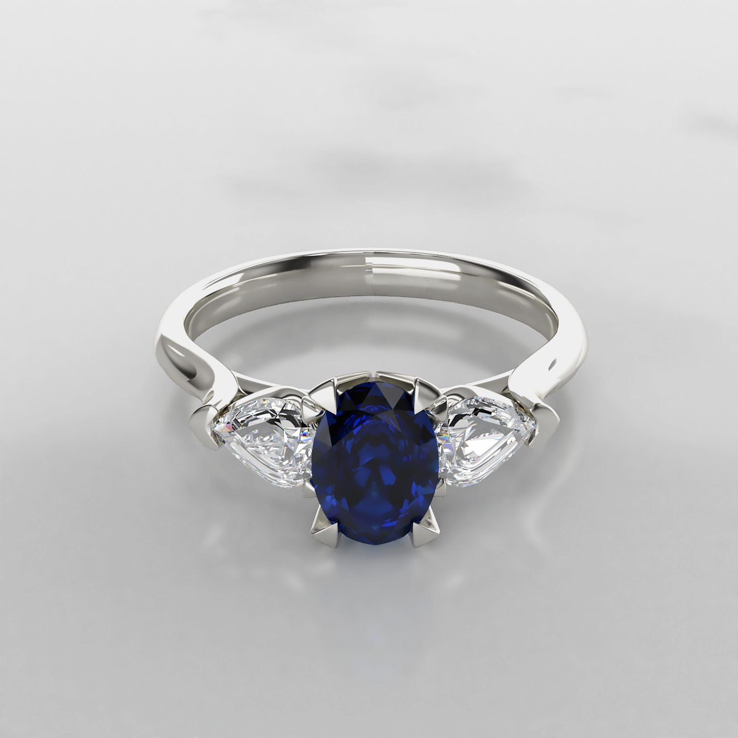 Blue Reverie: Vintage Trilogy Engagement Ring