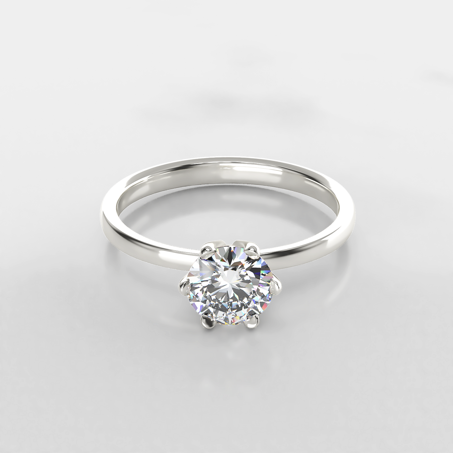 Timeless: Classic Six Claw Solitaire Diamond Engagement Ring
