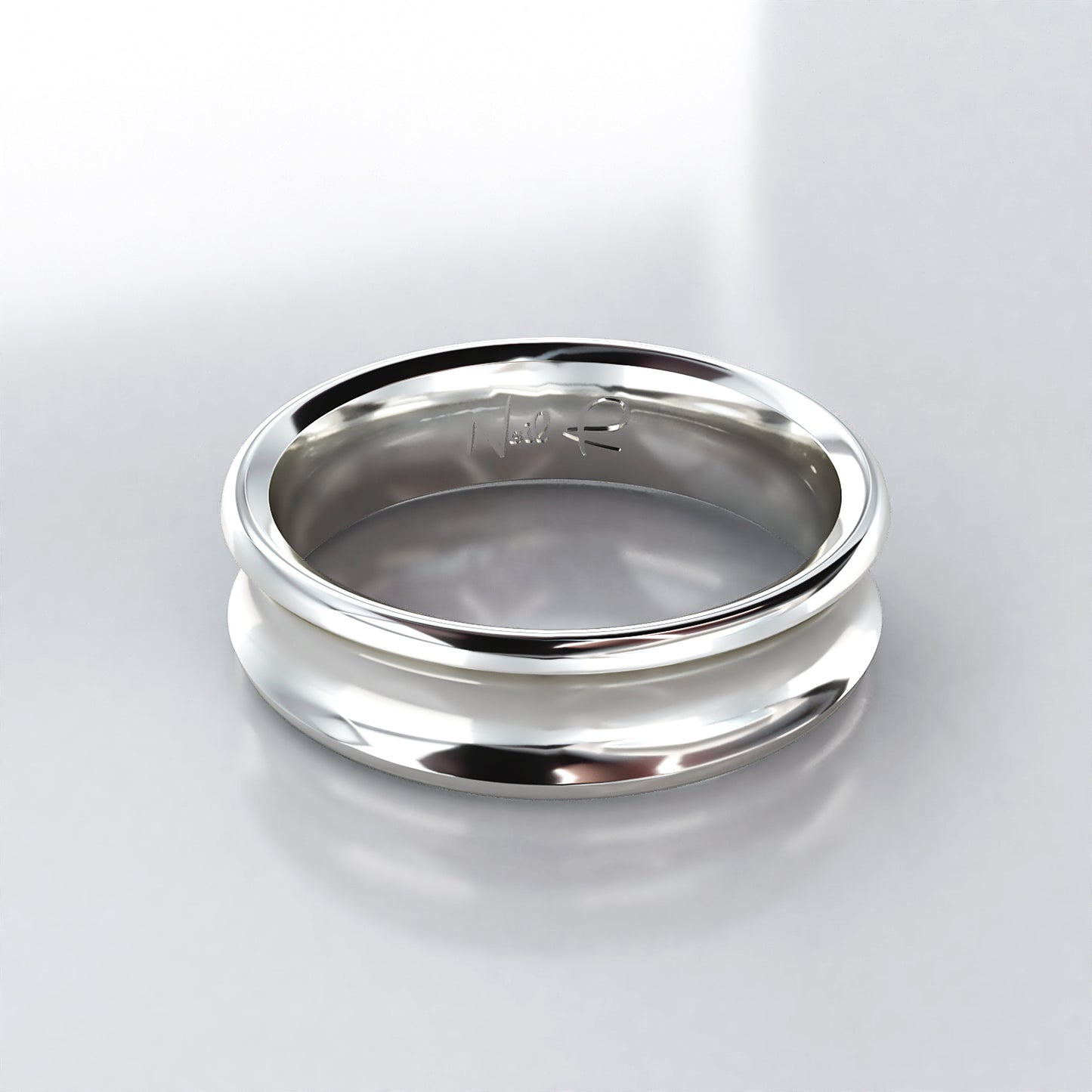 Men's Bespoke Platinum Convexed Wedding Ring