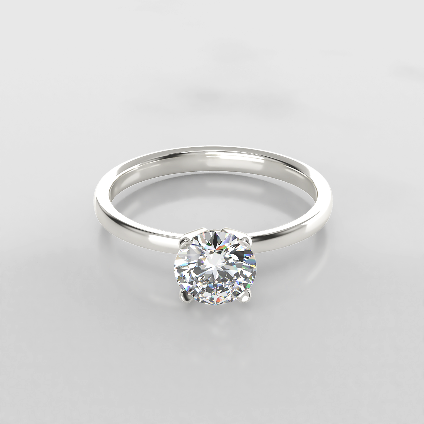 Timeless: Classic Four Claw Solitaire Diamond Engagement Ring