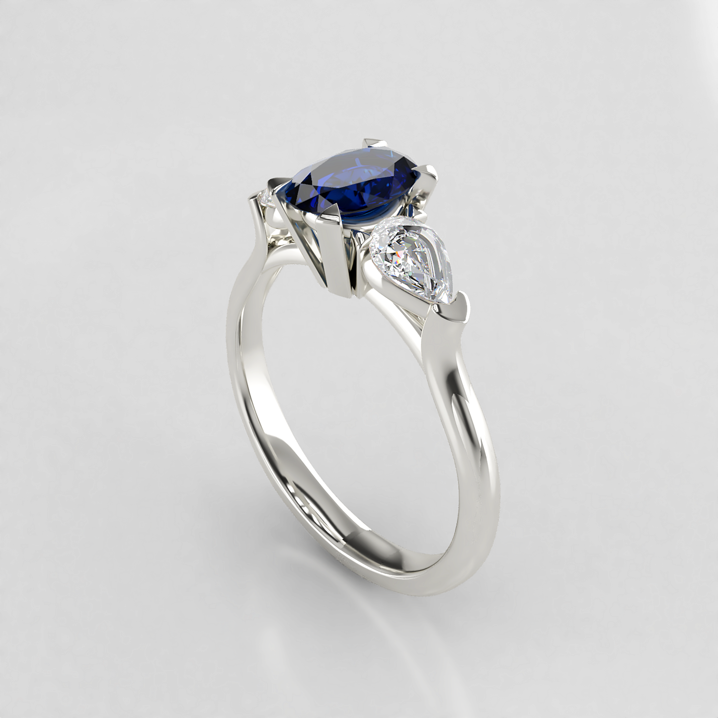 Blue Reverie: Vintage Trilogy Engagement Ring