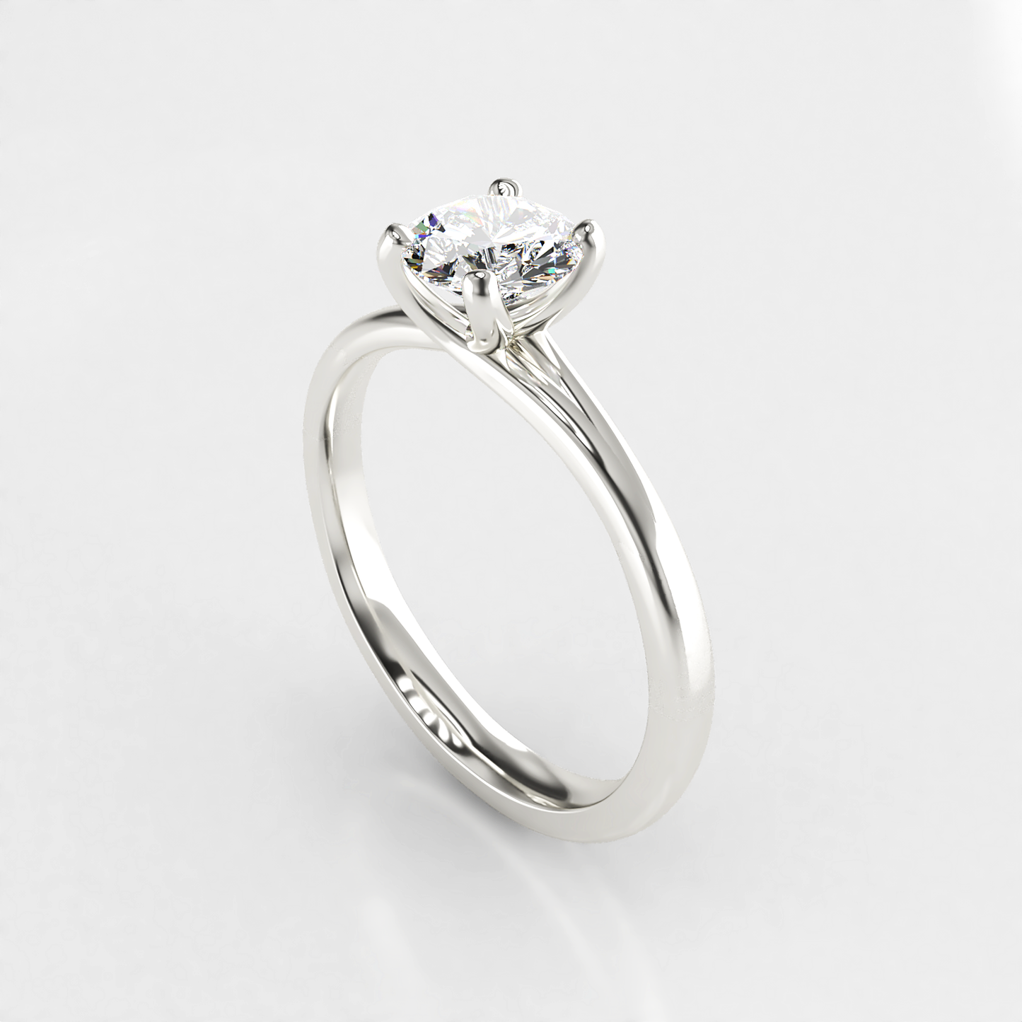 Timeless: Cathedral Set Solitaire Diamond Engagement Ring