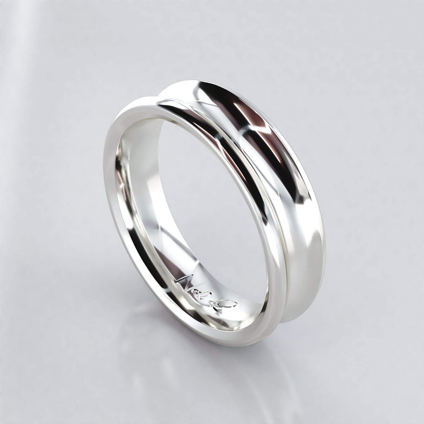 Men's Bespoke Platinum Convexed Wedding Ring