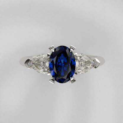 Blue Reverie: Vintage Trilogy Engagement Ring