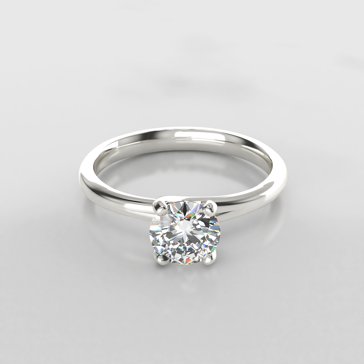 Timeless: Cathedral Set Solitaire Diamond Engagement Ring