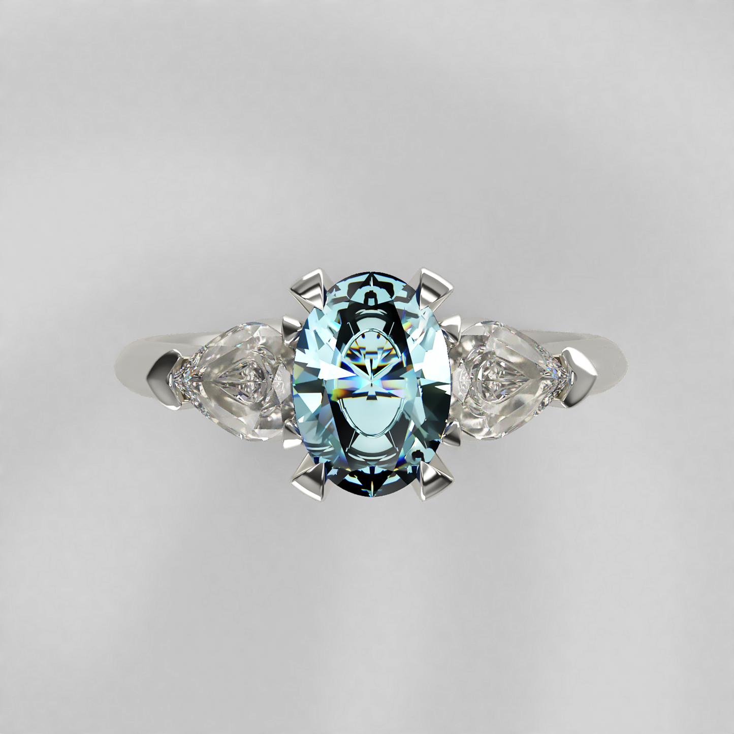 Blue Reverie: Vintage Trilogy Engagement Ring