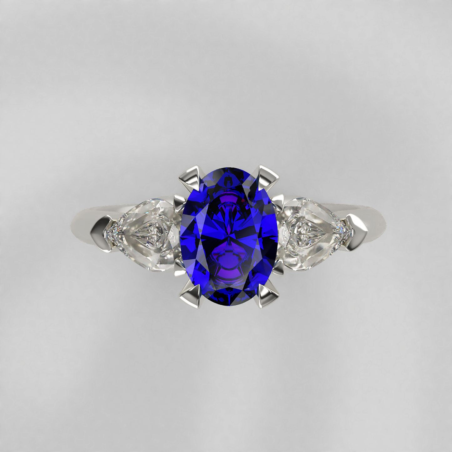 Blue Reverie: Vintage Trilogy Engagement Ring