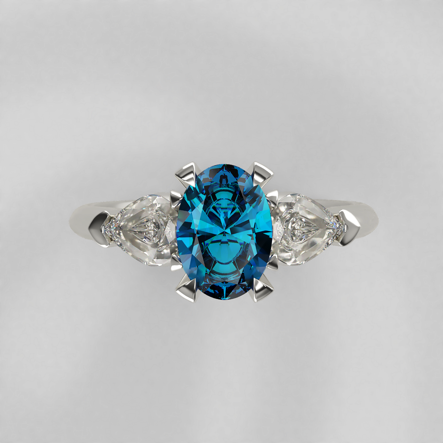 Blue Reverie: Vintage Trilogy Engagement Ring