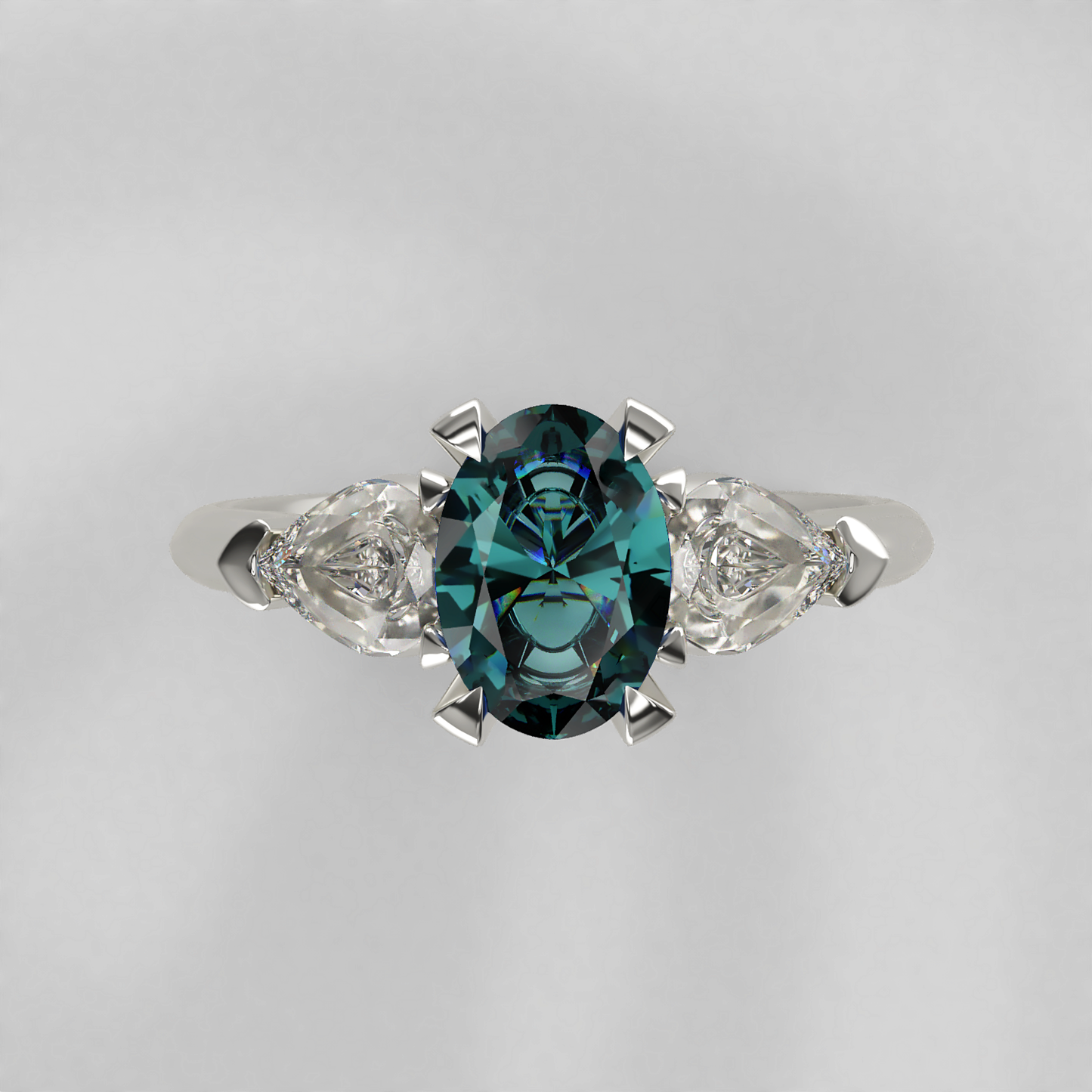 Blue Reverie: Vintage Trilogy Engagement Ring