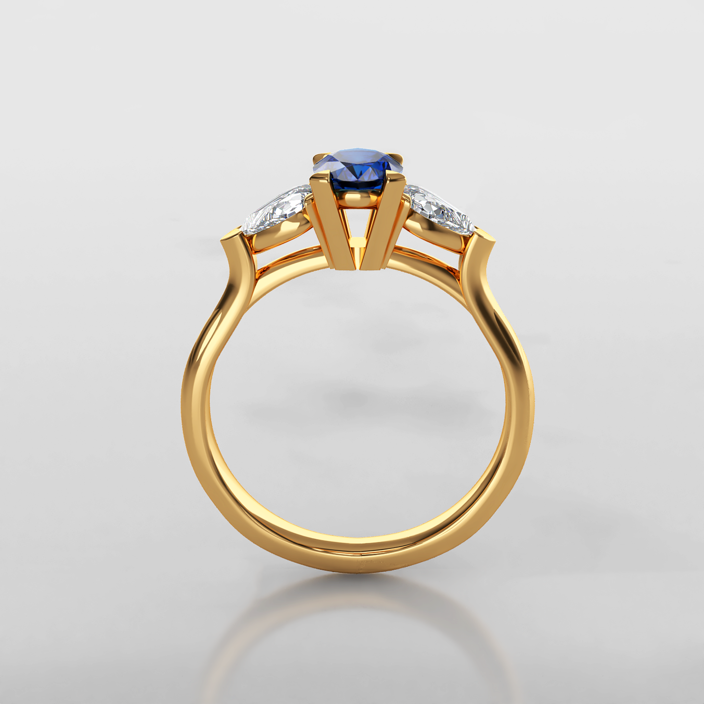 Blue Reverie: Vintage Trilogy Engagement Ring