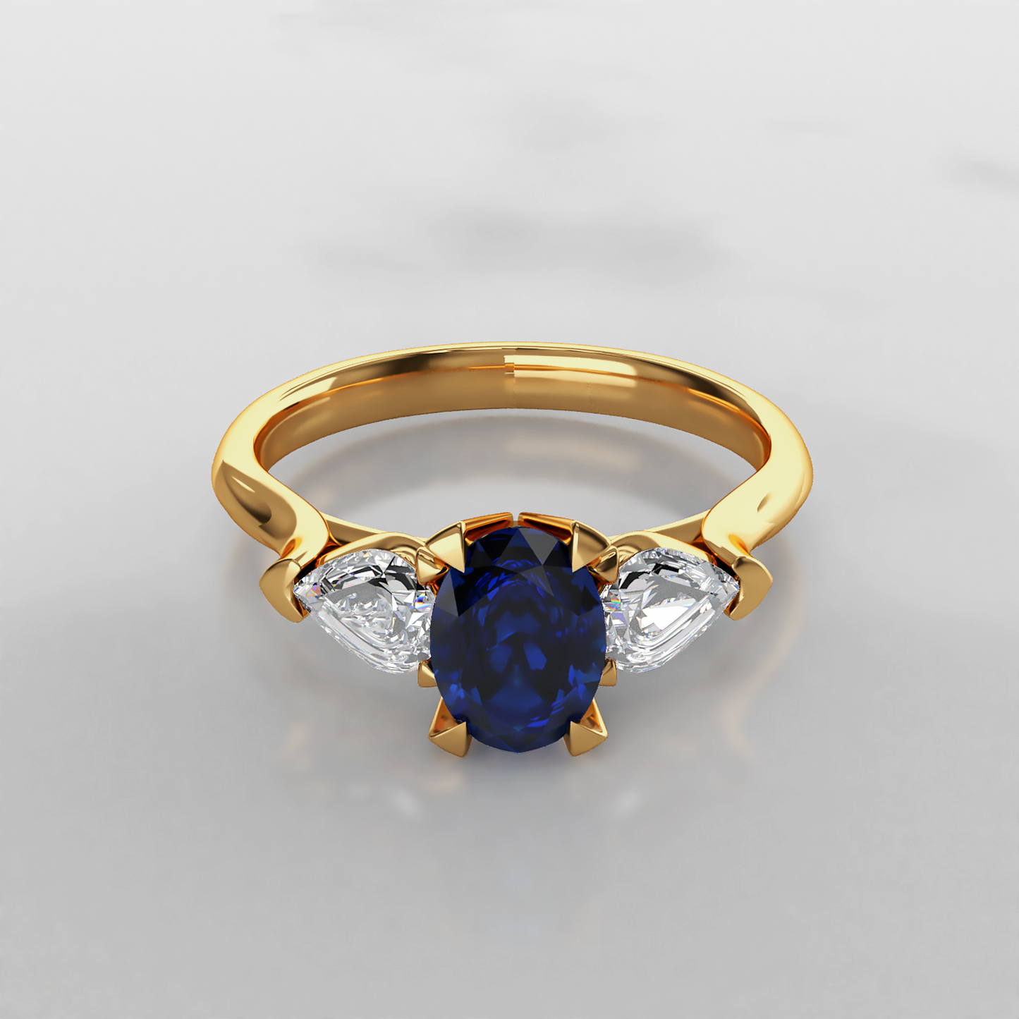 Blue Reverie: Vintage Trilogy Engagement Ring - Neil Rayment Goldsmiths