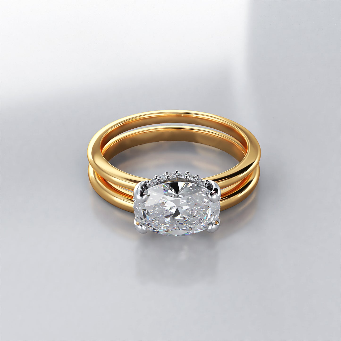 Delicate Collection: 18ct Yellow gold fitted wedding band