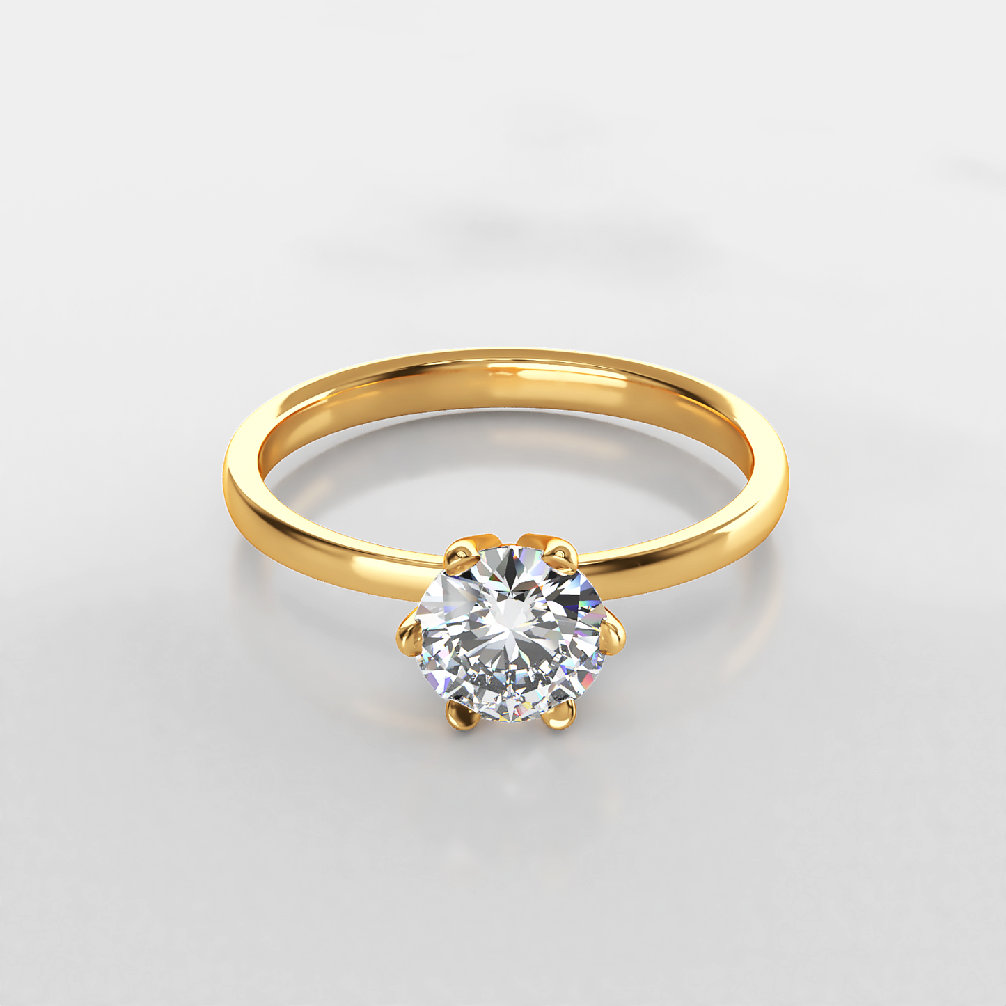 Timeless: Classic Six Claw Solitaire Diamond Engagement Ring