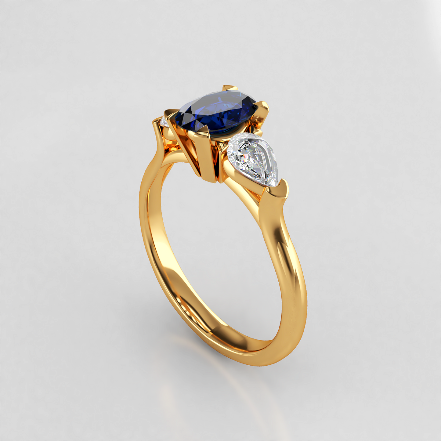 Blue Reverie: Vintage Trilogy Engagement Ring