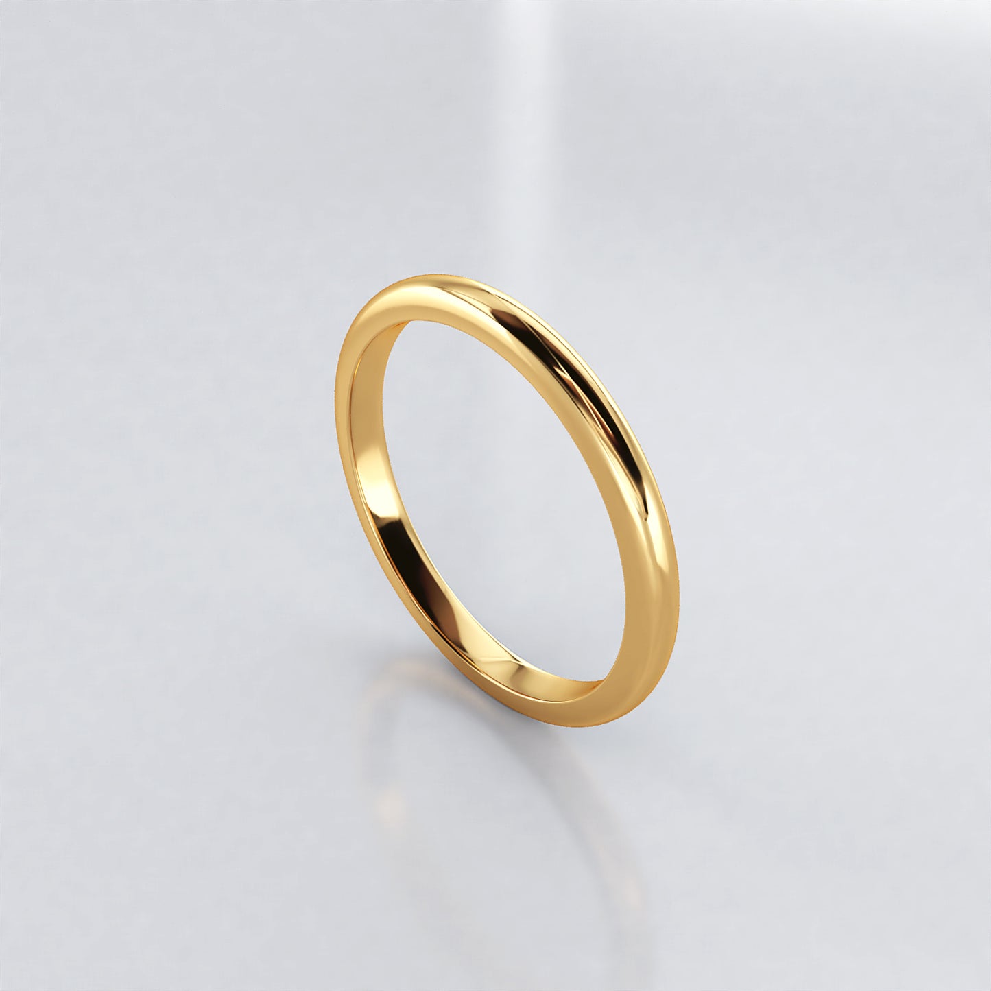 Delicate Collection: 18ct Yellow gold fitted wedding band