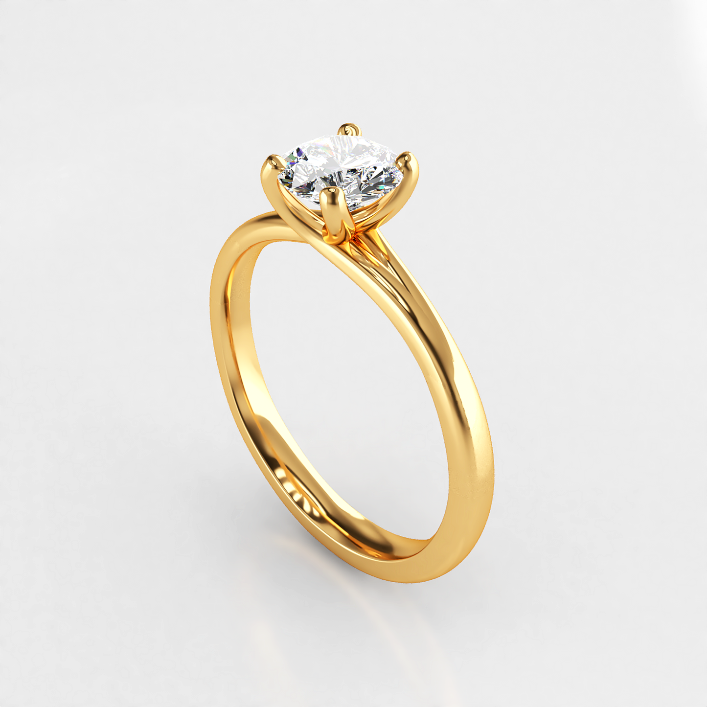 Timeless: Cathedral Set Solitaire Diamond Engagement Ring