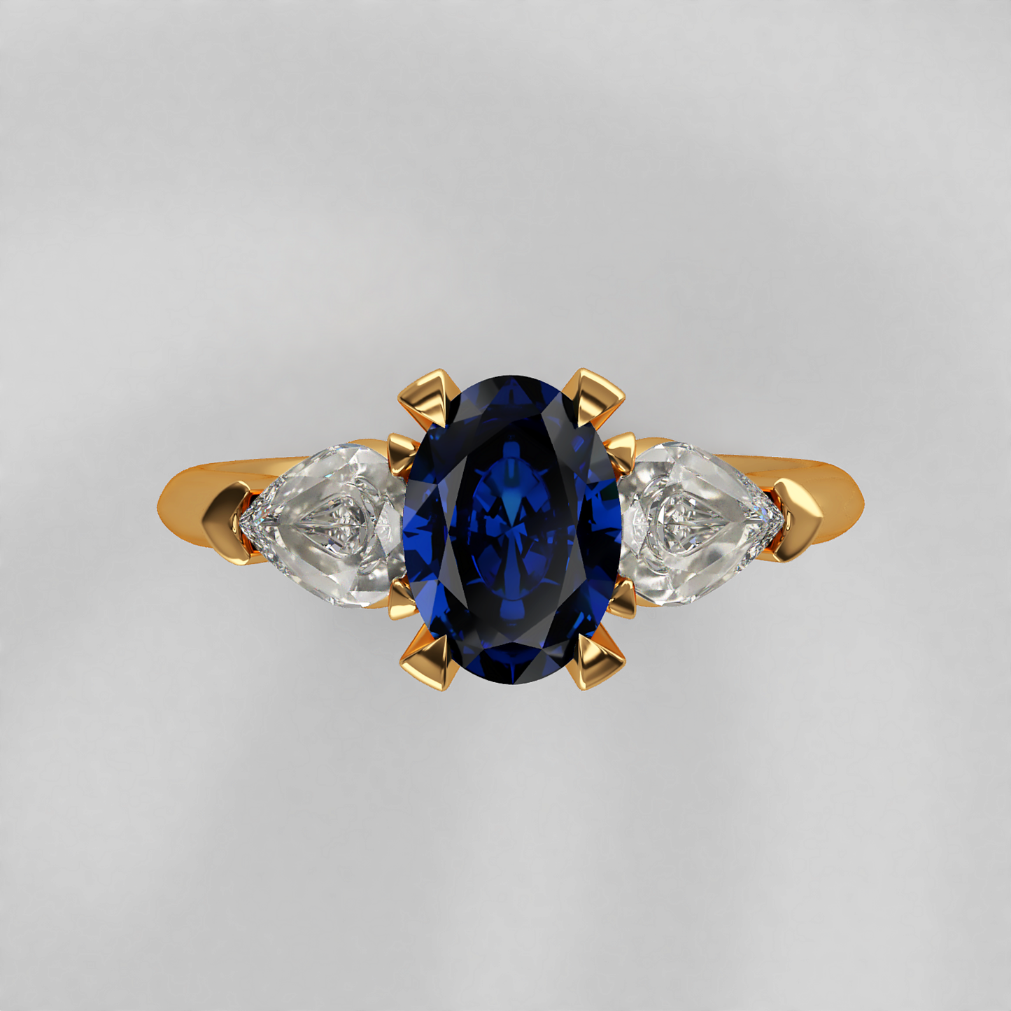 Blue Reverie: Vintage Trilogy Engagement Ring