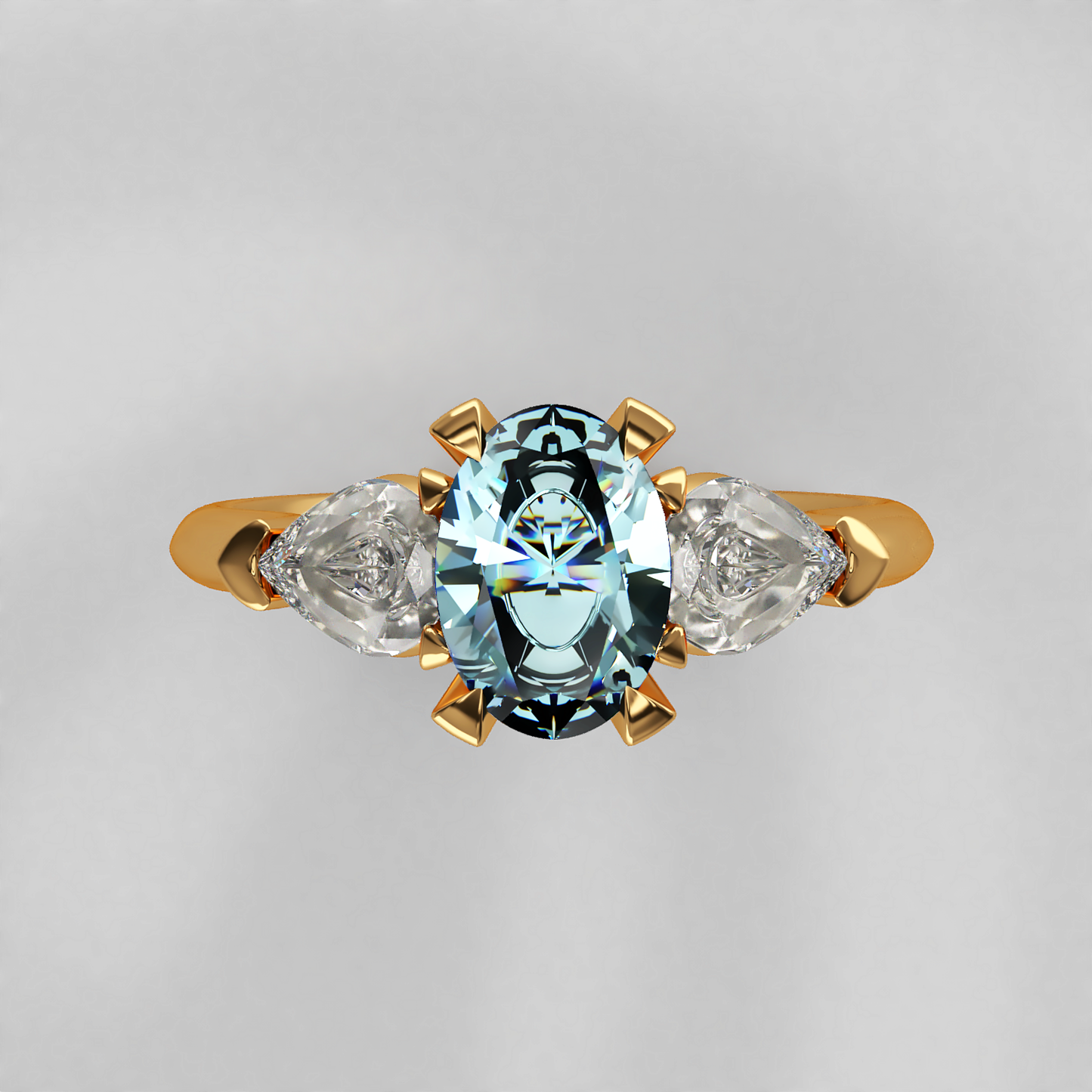 Blue Reverie: Vintage Trilogy Engagement Ring