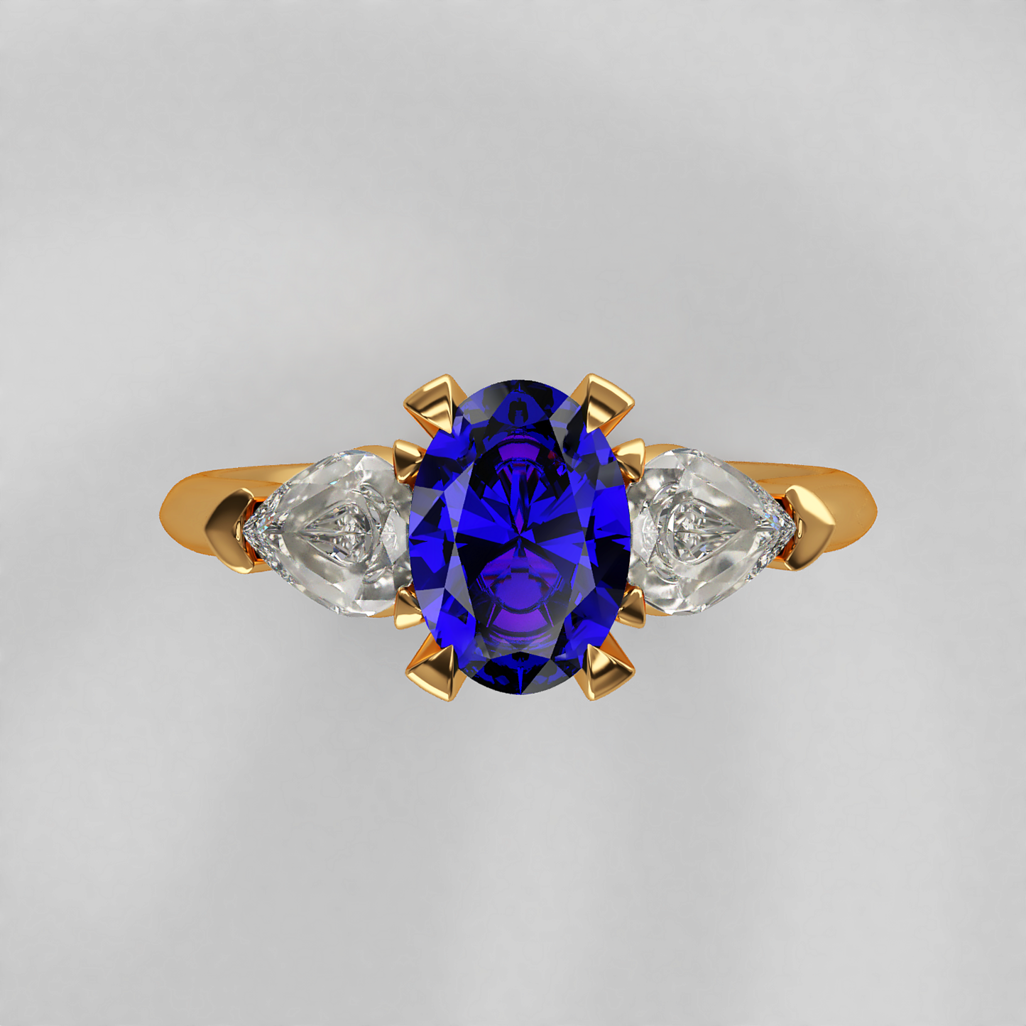 Blue Reverie: Vintage Trilogy Engagement Ring