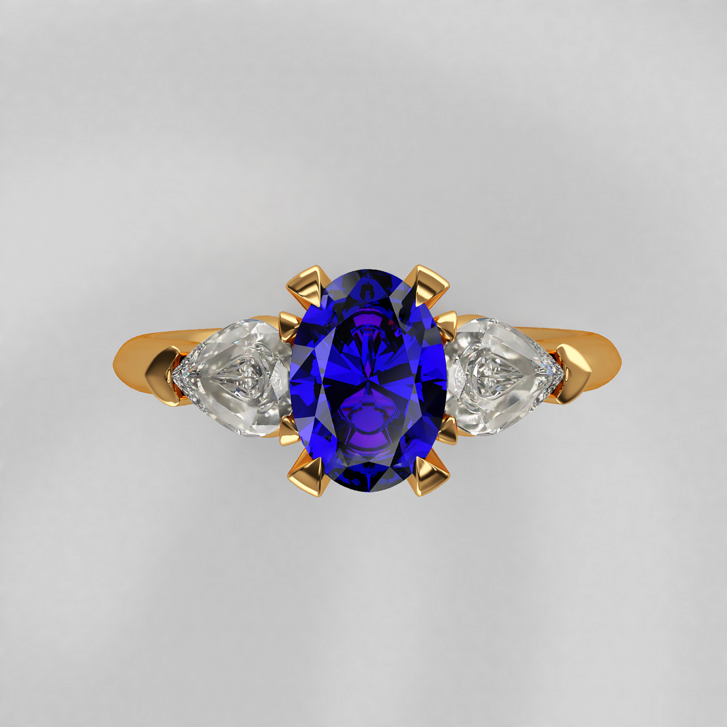 Blue Reverie: Vintage Trilogy Engagement Ring - Neil Rayment Goldsmiths
