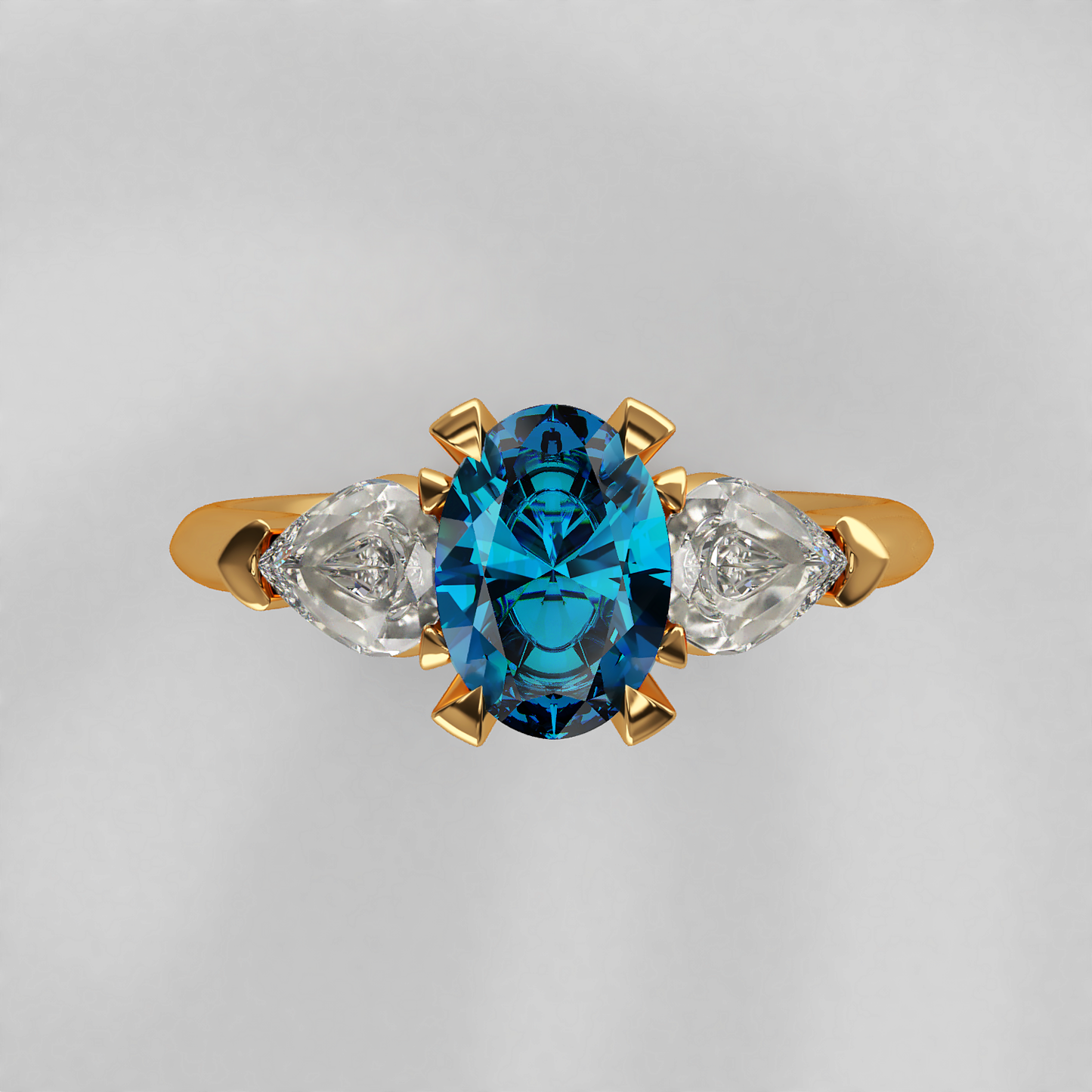 Blue Reverie: Vintage Trilogy Engagement Ring