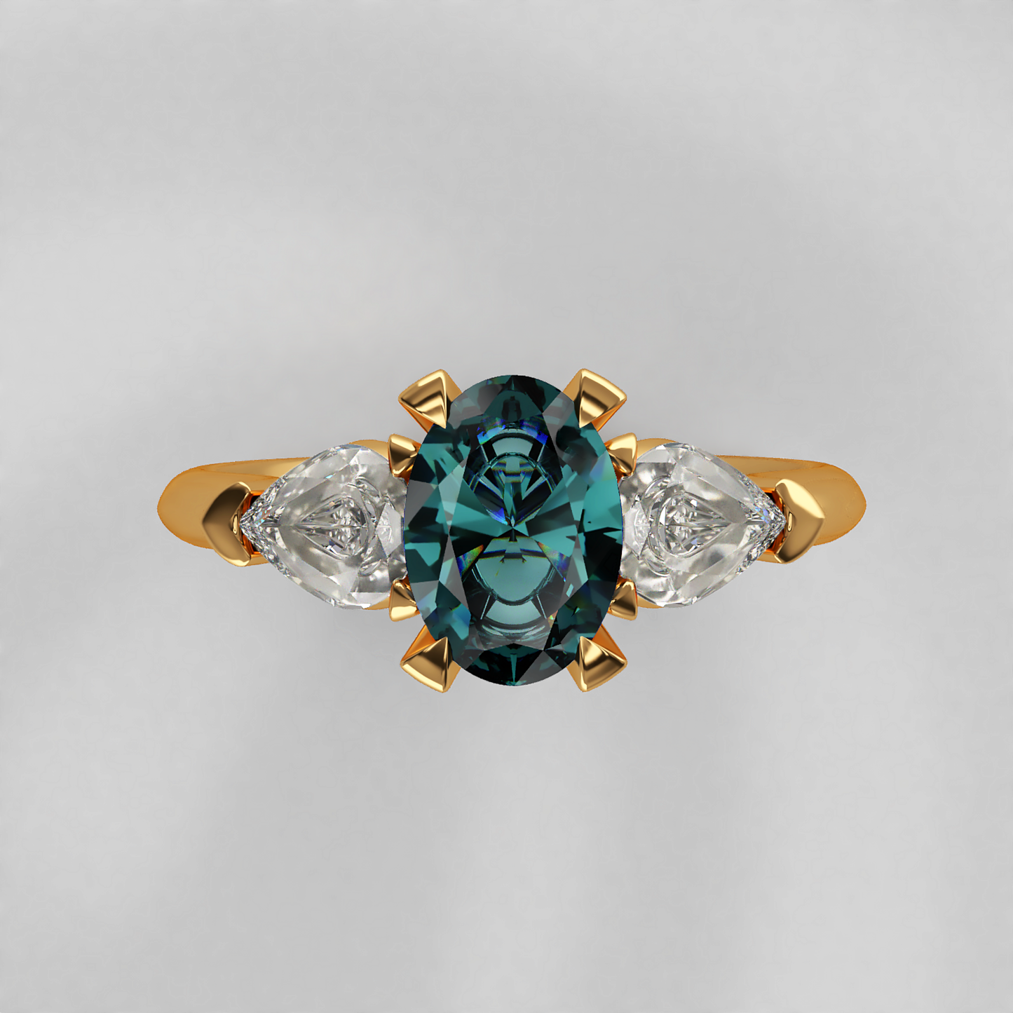 Blue Reverie: Vintage Trilogy Engagement Ring - Neil Rayment Goldsmiths