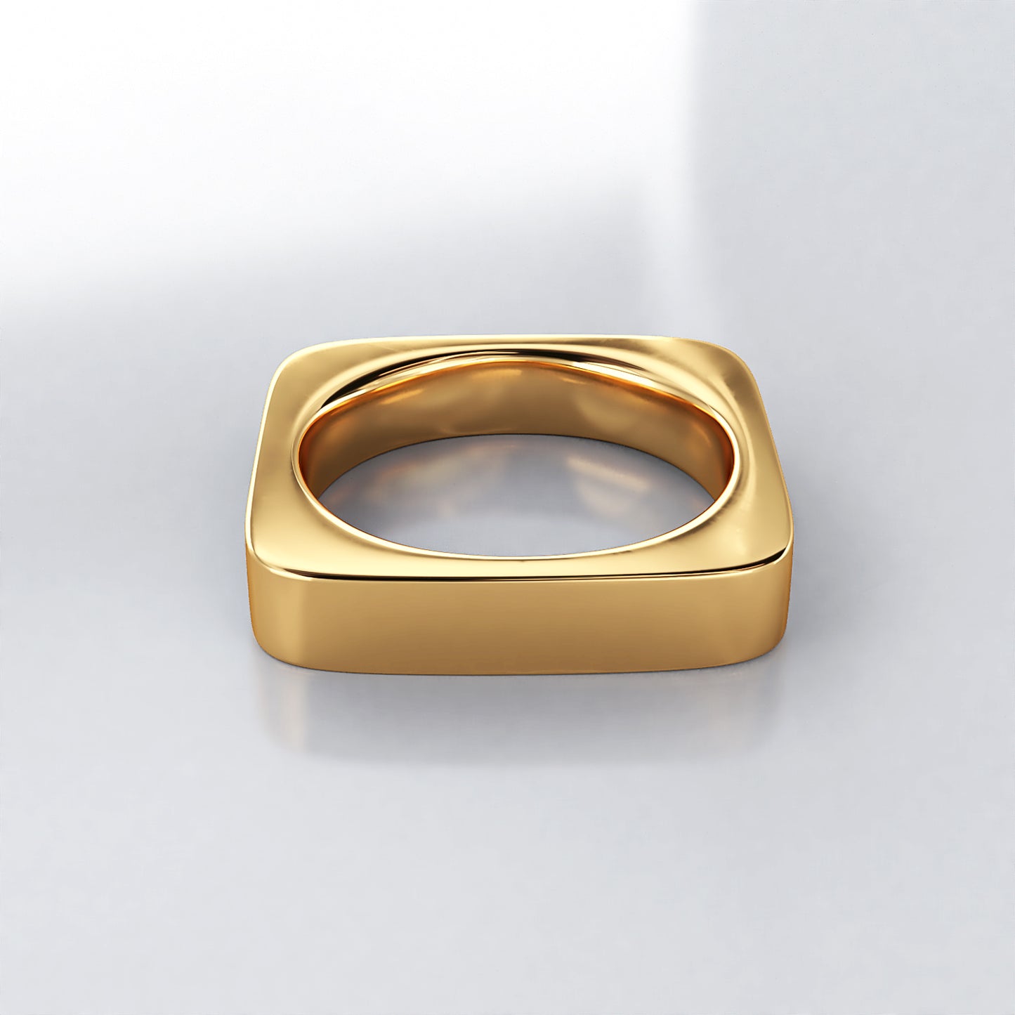 Square Asha: 18ct Rose Gold Wedding Band