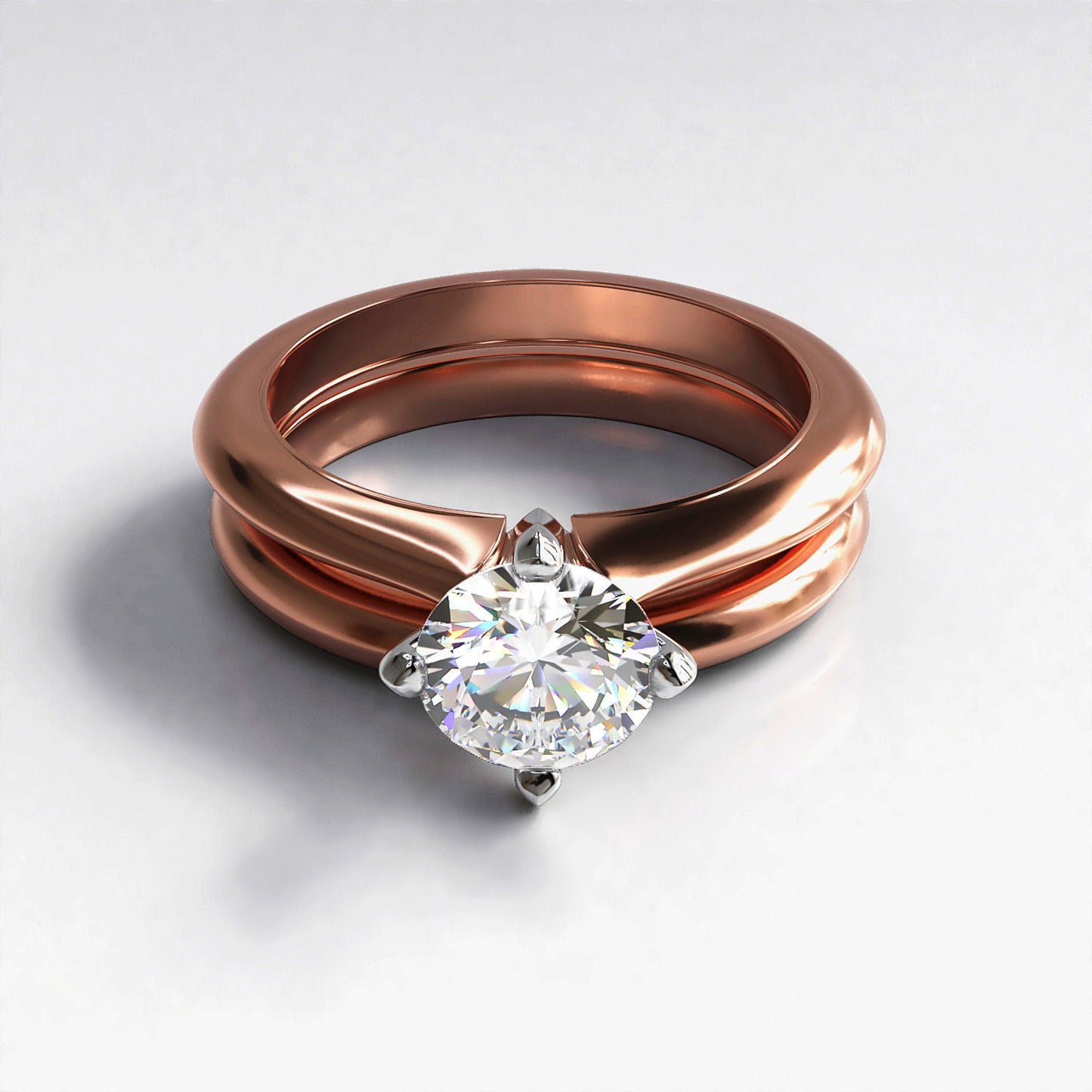 Clara: 18ct Rose Gold Fitted Wedding Band